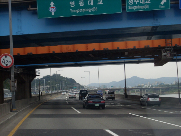 강변북로(구리방향) 동호대교 사진