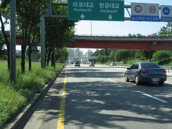 강변북로(난지방향) 성수대교 지난 170M 사진