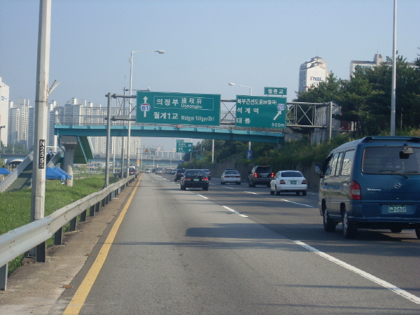 동부간선도로(상계방향) 이화교 지난 330M 사진