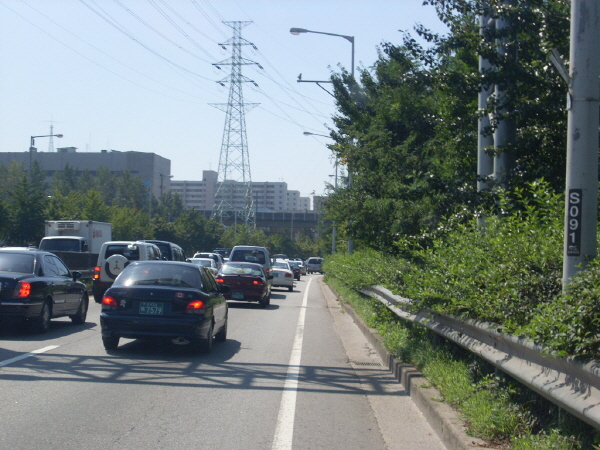 동부간선도로(성수방향) 상계지하종점 지난 455M 사진