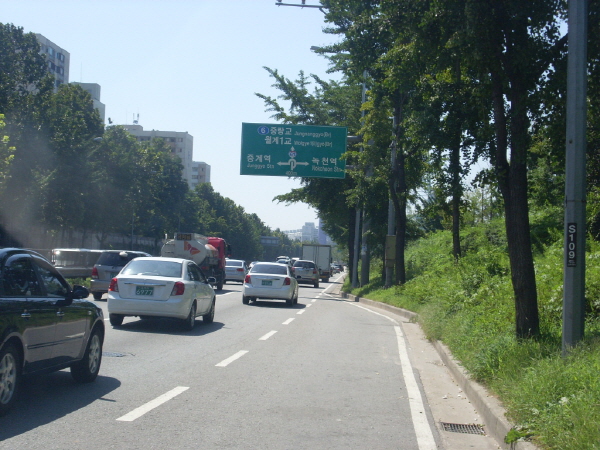 동부간선도로(성수방향) 노원지하종점 지난 210M 사진