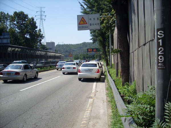 동부간선도로(성수방향) 마들지하종점 지난 120M 사진