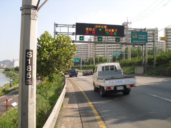동부간선도로(성수방향) 월계1교 지난 595M 사진