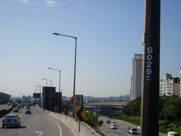 동부간선도로(장지방향) 청담대교북단시점 지난 980M 사진