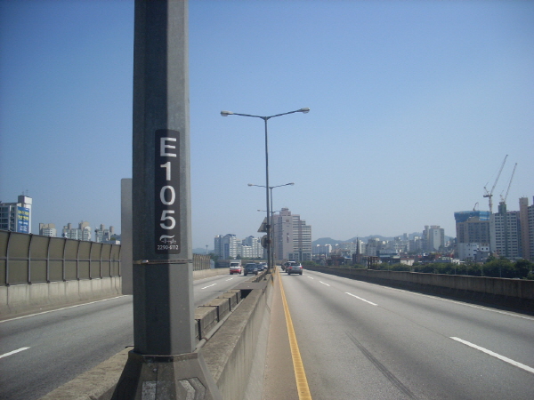 북부간선도로(신내방향) 월릉램프 지난 255M 사진