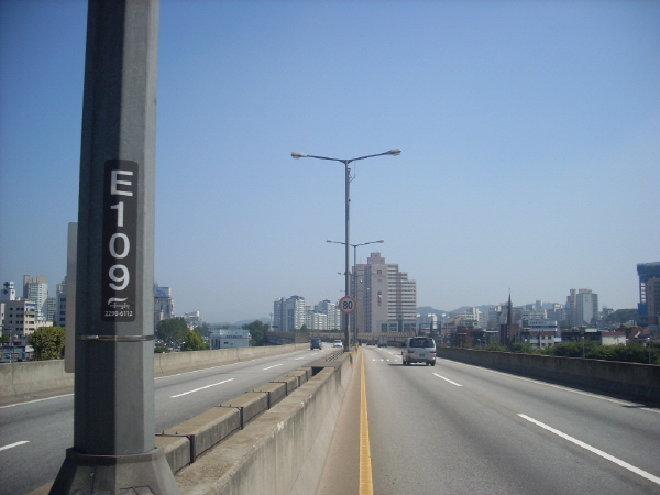 북부간선도로(신내방향) 월릉램프 지난 380M 사진