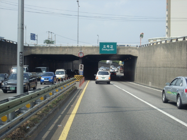 서부간선도로(성산방향) 오목지하차도 사진