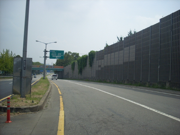 서부간선도로(시흥방향) 안양천교 끝 사진