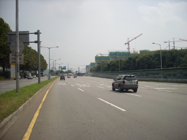 서부간선도로(시흥방향) 안양천교 끝 지난 225M 사진